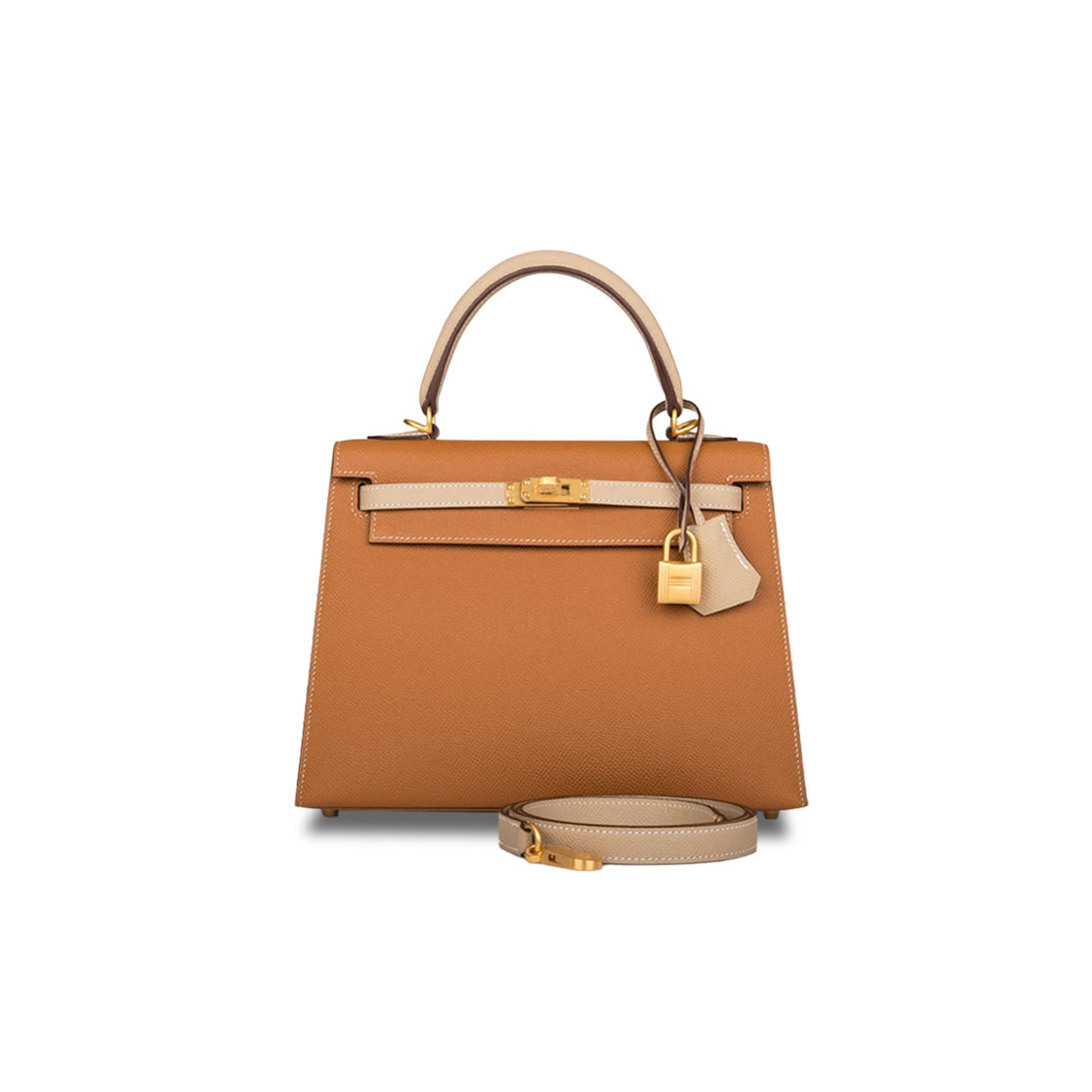 HERMÈS MASTER KELLY 32 GOLD AND TRENCH  BRUSHED GOLD HARDWARE (32*23*10.5cm)